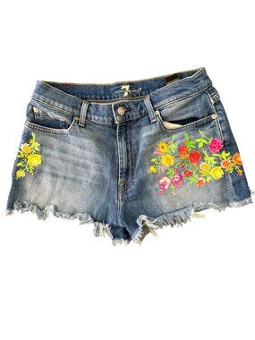 7 for All Mankind Lil Rambler Zip- Mid Rise- Out of the Blue- 29